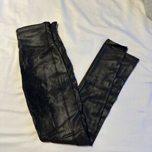SPANX Black leather Leggings